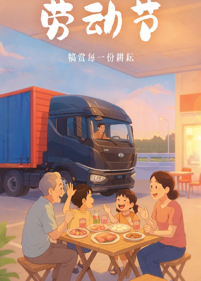 
比亚迪在劳动节时发了一张图片，看起来挺温馨的，但却少了一个很重要的细节。
这图