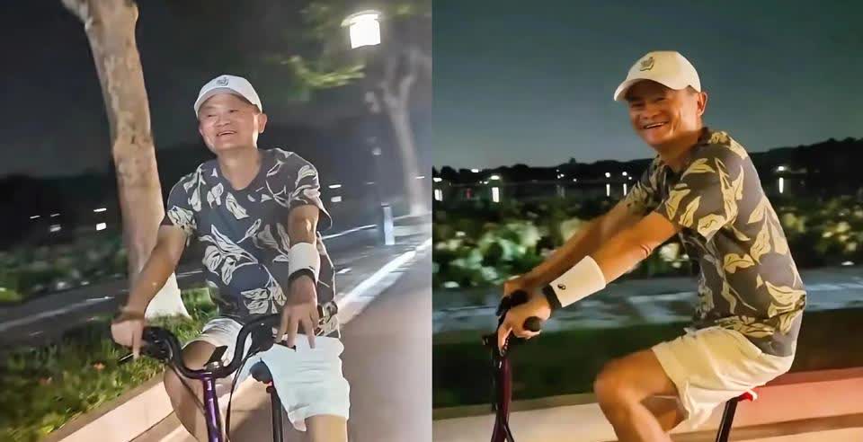 马云夜骑，我不意外，
被网友偶遇，我也不意外，
最让我惊掉下巴的是，他竟然
