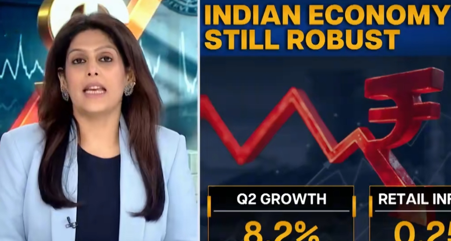 印度知名主持人“甲亢姐”前几天还在她的节目中亢奋地说，印度第三季GDP增速已经达