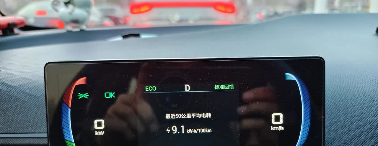 海鸥的续航也就这样了！

充满后里程二已归零，现在跑到剩50%的电，实际跑了