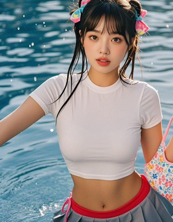 少妇的夏日泳装秀 敢不敢和我比游泳速度