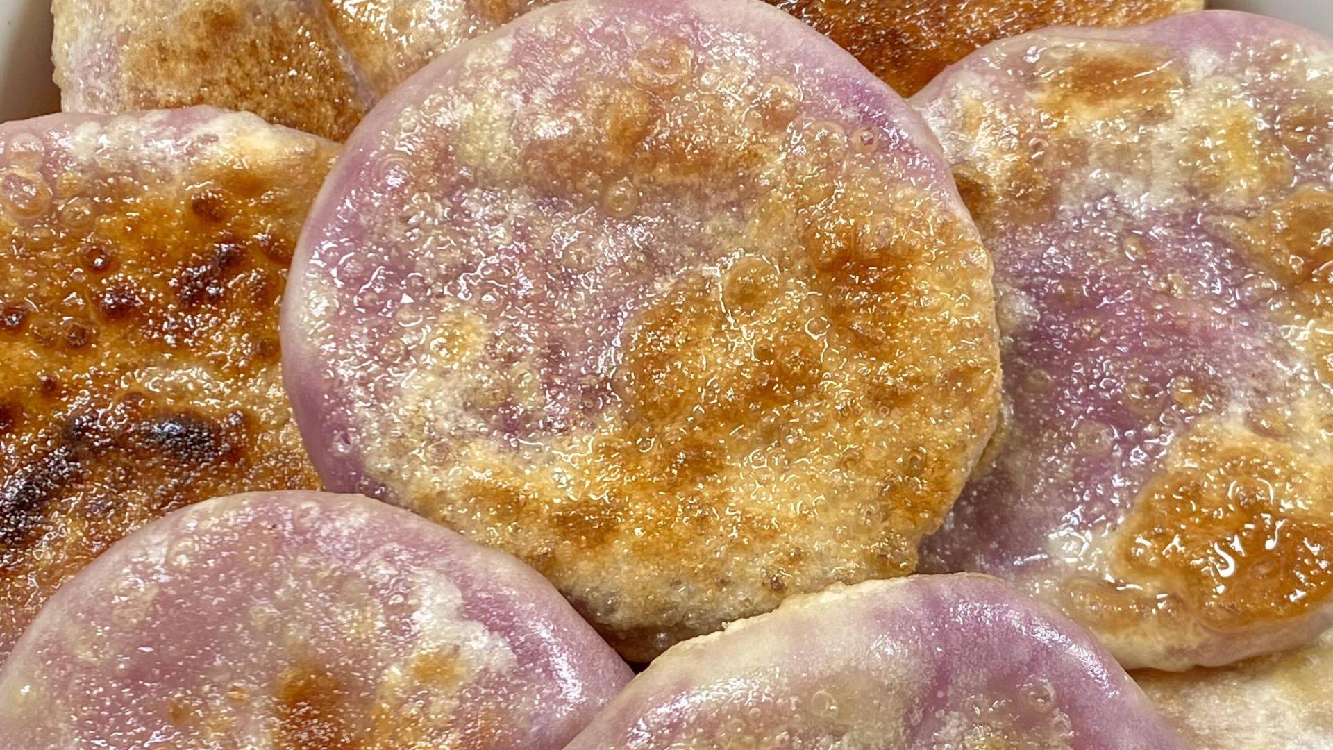 奶香紫薯饼：一口咬下云朵紫的温柔暴击，连吃三块都不腻！