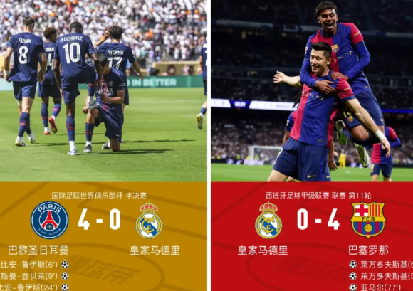同样是4：0皇马，你说目前这支巴萨干得过巴黎吗？踢能五五开的局面么？
不过现在这