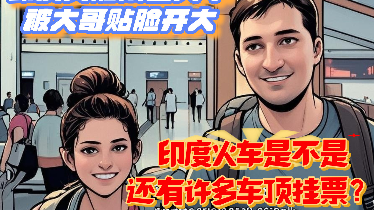印度夫妻游中国乘坐火车，被邻座大哥灵魂发问：印度火车现在还有人扒车顶吗？