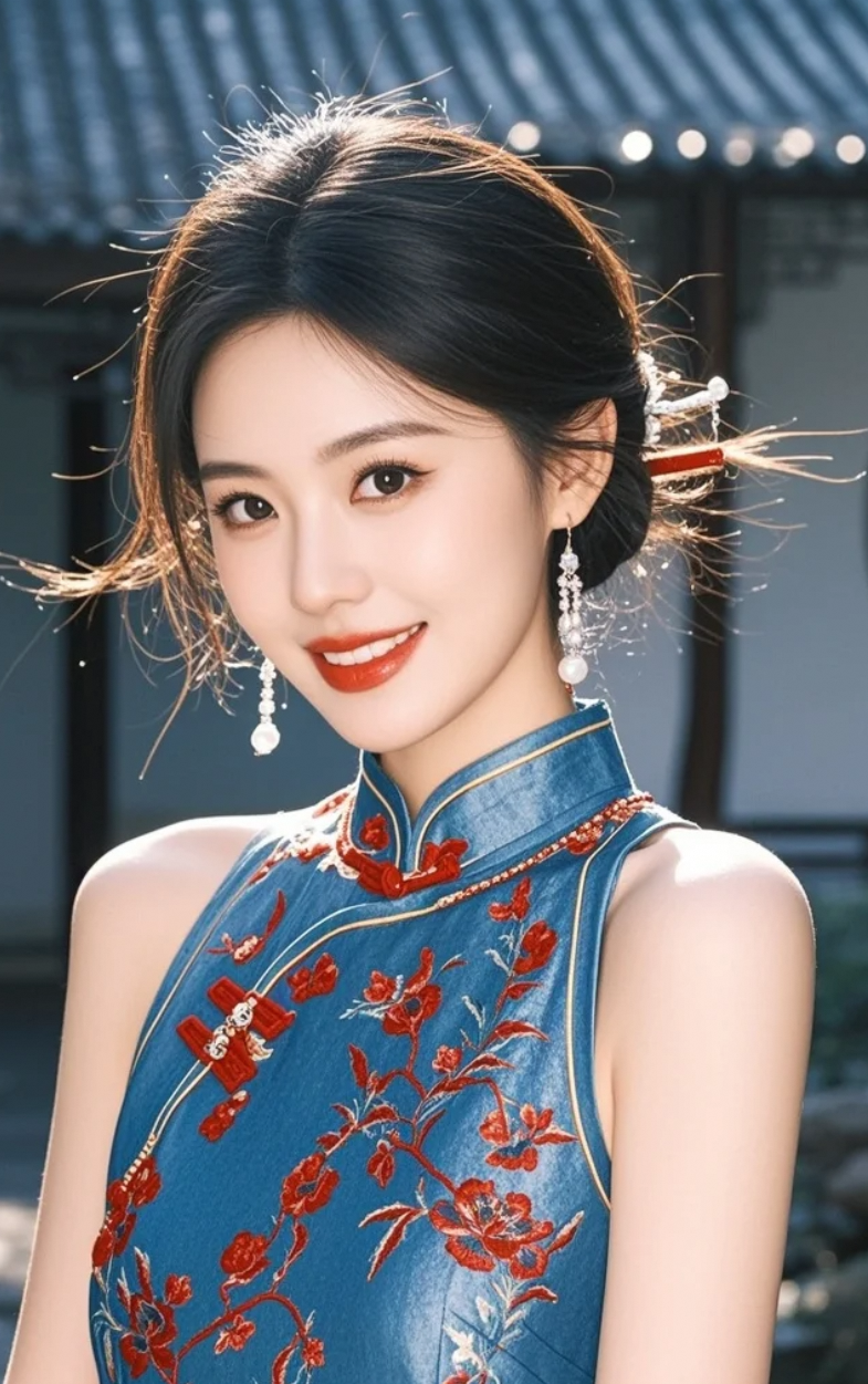 不是所有旗袍都能这么高级，但她穿出了“美术馆级”的质感