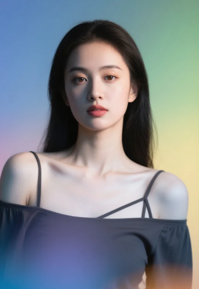 笑眼弯弯如新月，甜蜜气息扑面来。