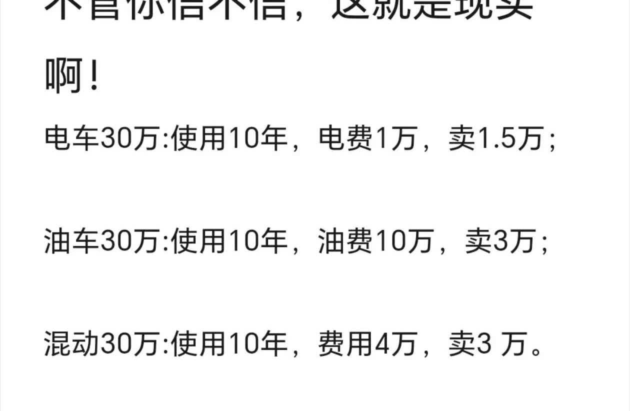 油车开15年也不会有大问题，电车能开十年吗？