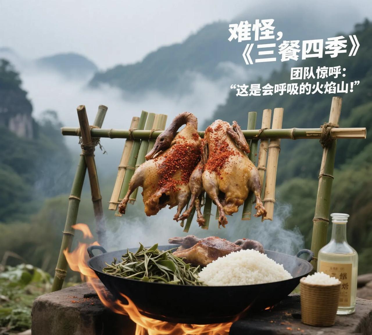 【武夷熏鹅：辣穿天灵盖的烟火传奇，一口咬透八百年的茶香密码】
在武夷山九曲溪的晨
