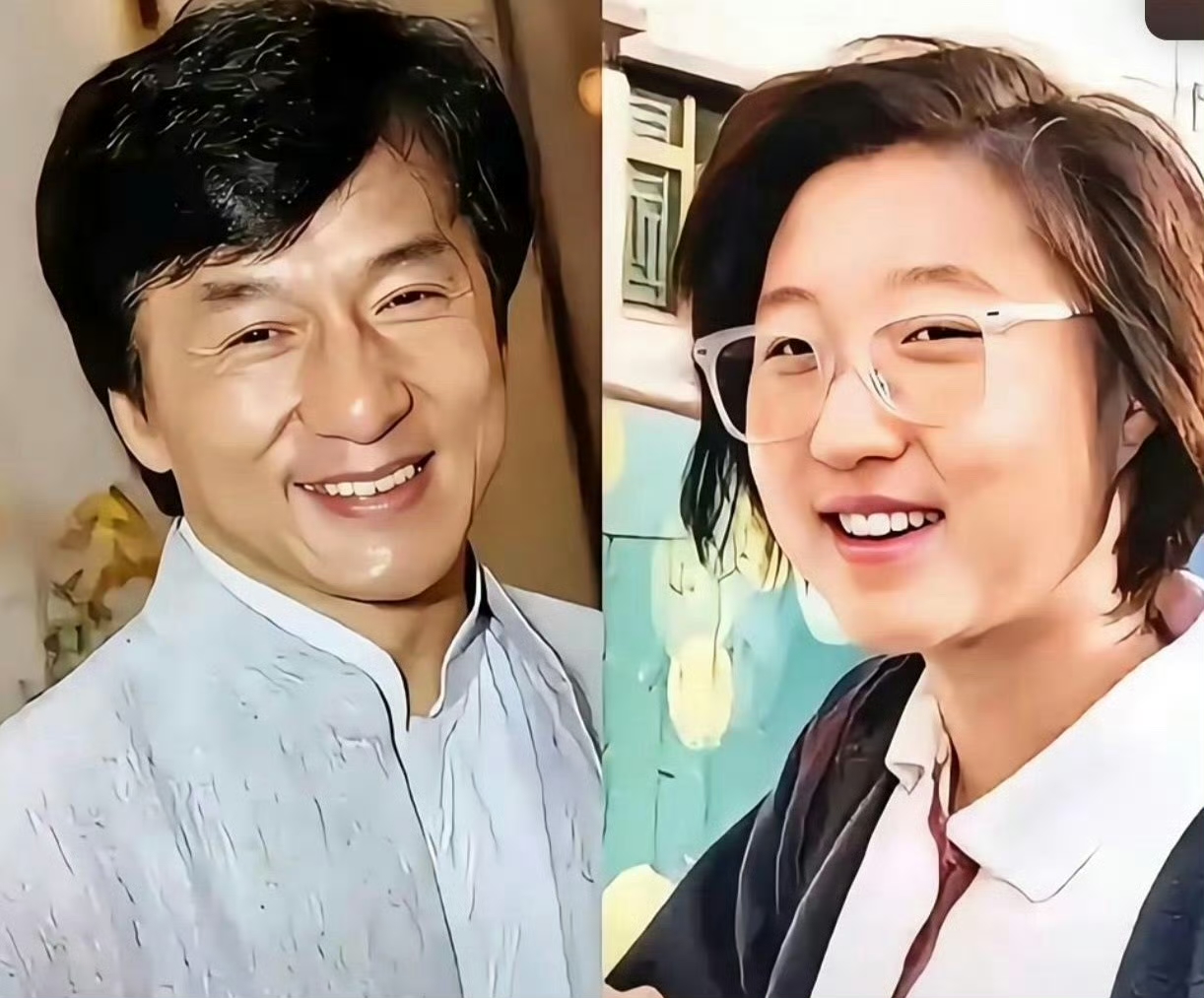 老了才知道女儿好啊！
成龙和独生女儿吴卓林和解了！
年轻的时候，成龙打死不认吴卓