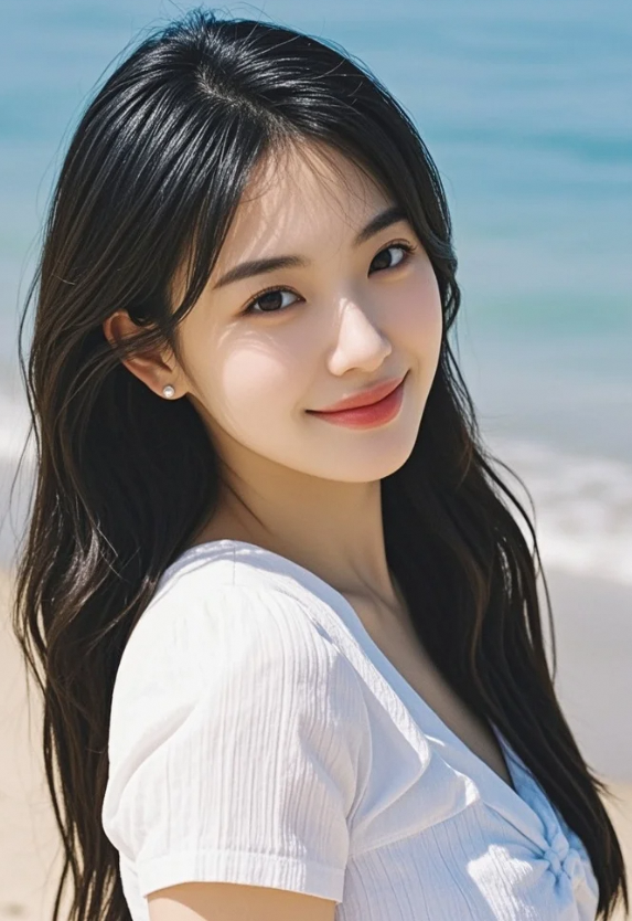 只是看着她，心就已经悄悄投降了！