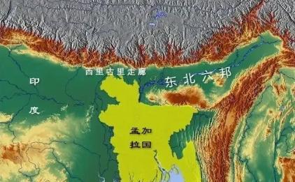 巴基斯坦建国后最大的损失就是失去东巴基斯坦，也就是今天的孟加拉国，孟加拉国的位置
