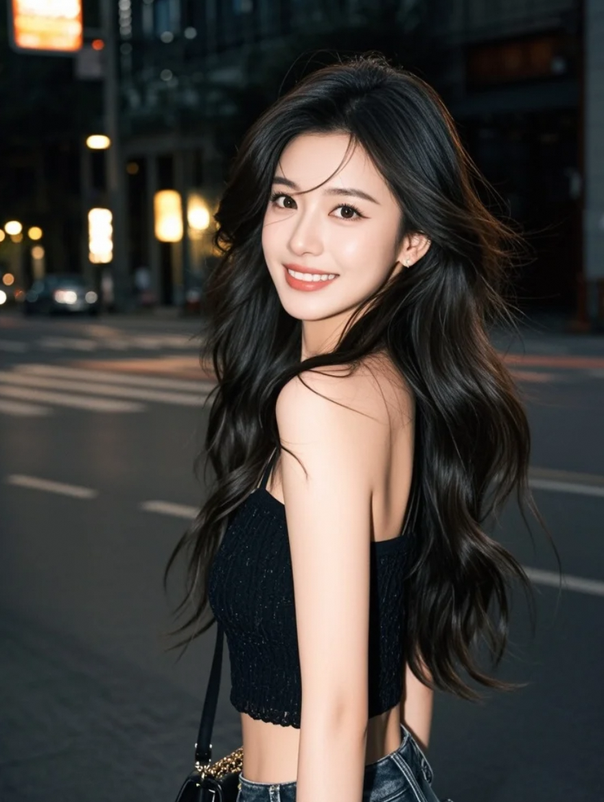 路灯下的她，是这座城市最温柔的心跳