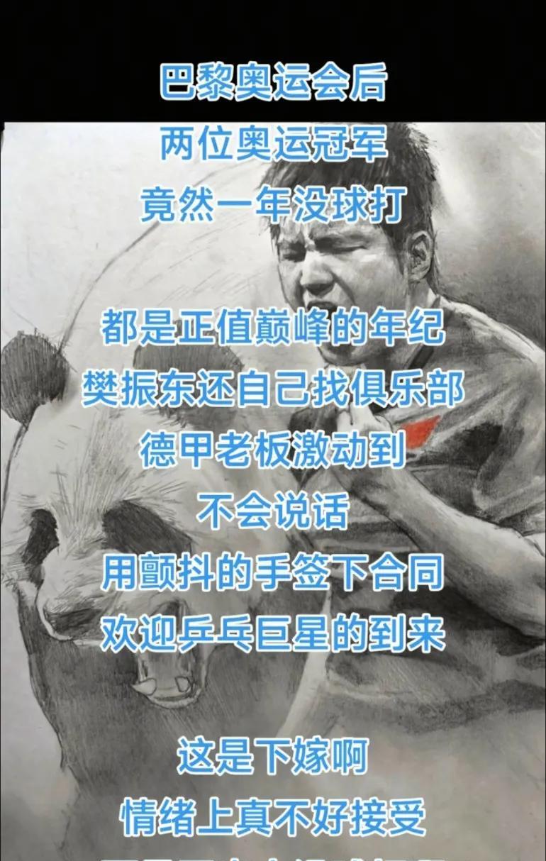 百万欧年薪！樊振东签约德甲，德甲老板颤抖签下合同，国内舆论两边倒
突然想起小胖采