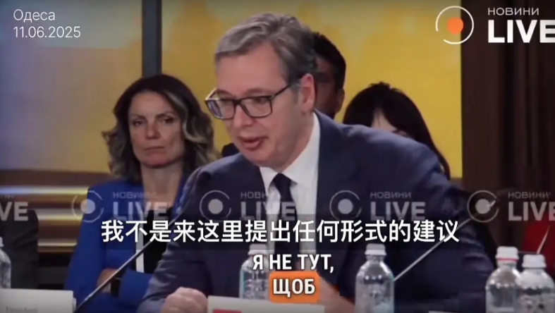 塞尔维亚总统武契奇访问乌克兰，大气不敢喘一声，说话战战兢兢，泽连斯基正在享受外交