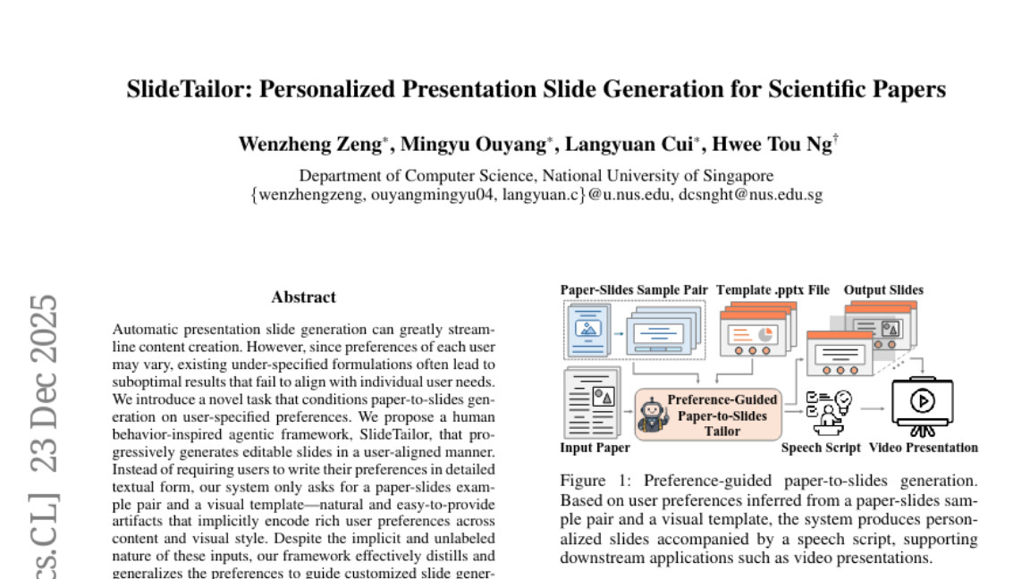 新加坡国大开创幻灯片生成新时代：让AI秒懂你的展示风格偏好