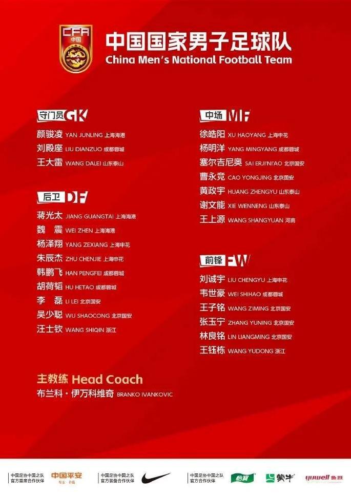 预测国足对印尼首发阵容：
门将：王大雷
后卫：李磊、蒋光太、朱辰杰、胡荷韬
中场