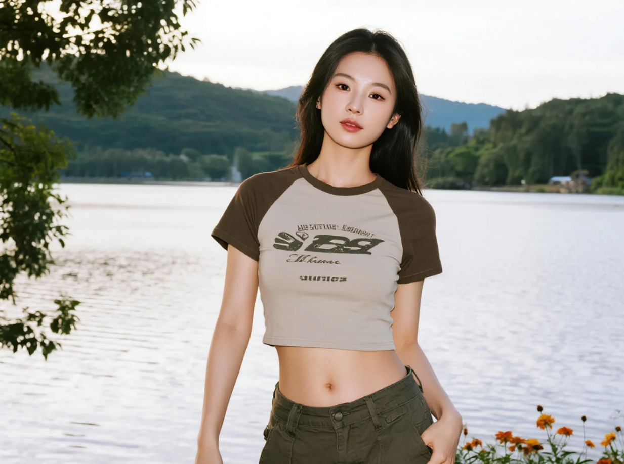 晨光熹微：湖畔第一缕阳光照在她脸上