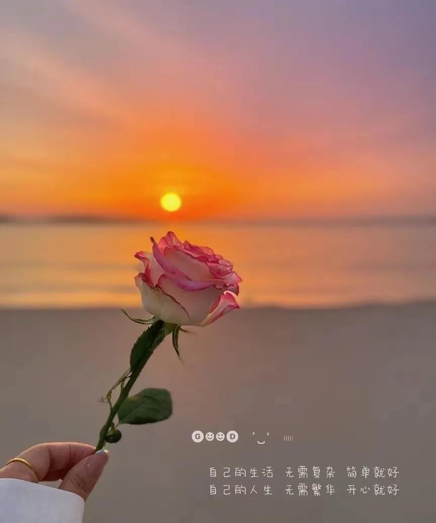 “自己的生活 无需复杂 简单就好，
        自己的人生 无需繁华 开心就