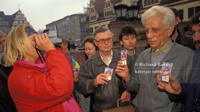 老照片 两德重新统一后的德国莱比锡 真的是百废待兴