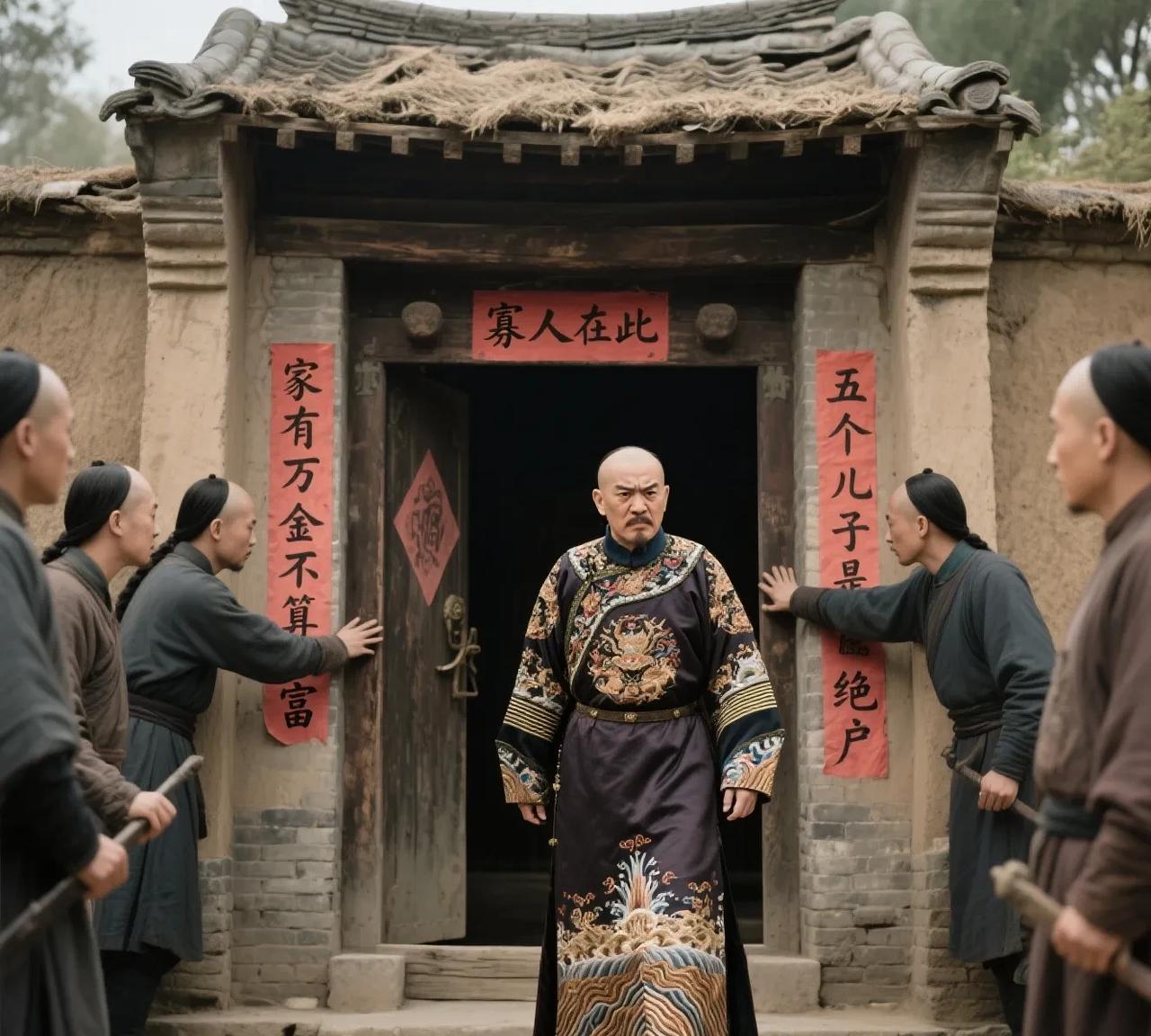 康熙东巡山东，发现一户人家门上对联写着“家有万金不算富，五个儿子是绝户，横批：寡