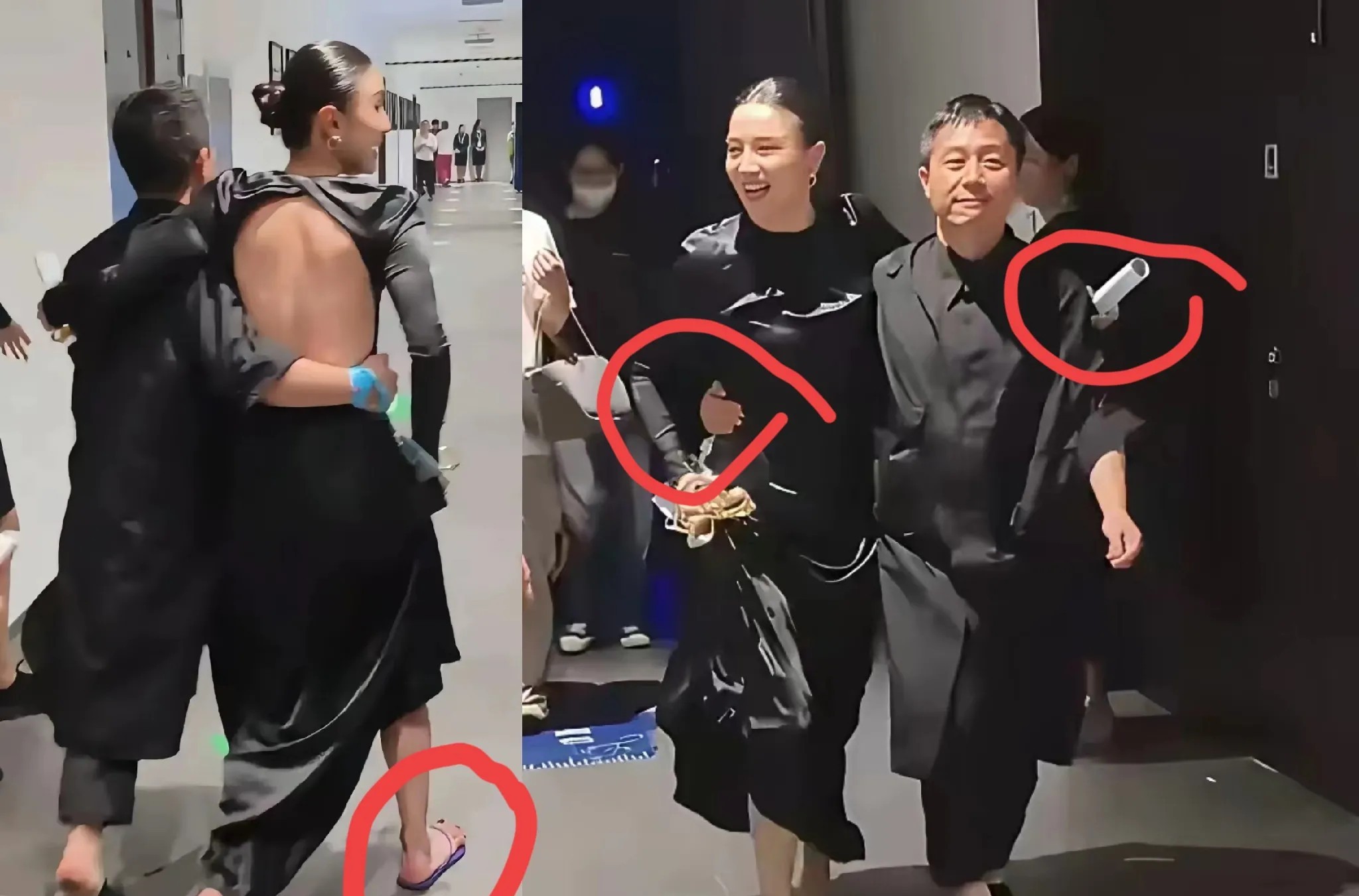 宋佳获奖后台不掩饰的开心，太幸福了！和小7岁的老公搂腰离开，
两个人真的般配，完