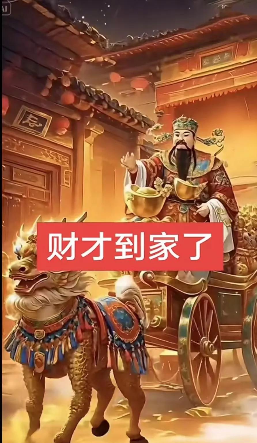 快开门啊善良的人，活该你发财，
快恭迎财神爷到你家里送财了，接了，你将鸿运当头，