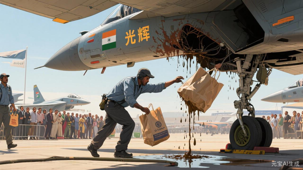 纸袋接油、航展坠机！印度“光辉”战机炸穿40年军工泡沫