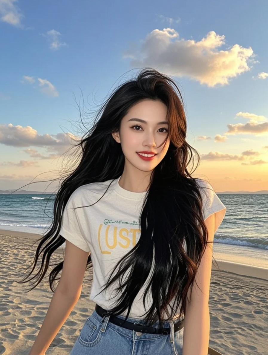 她不追赶时间，只追随海风