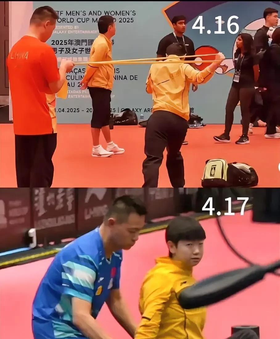 这是孙颖莎的球迷最看不了的画面
国乒只有王曼昱一个人有专属体能？
孙颖莎是队医兼