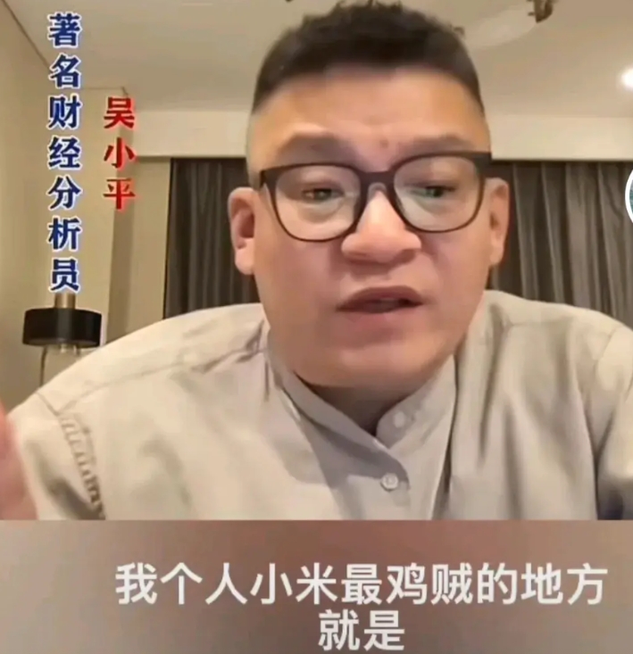 著名财经人吴小平，对小米的评价：
没有真正的科技，什么都爱蹭，爱炒作，当人形机器