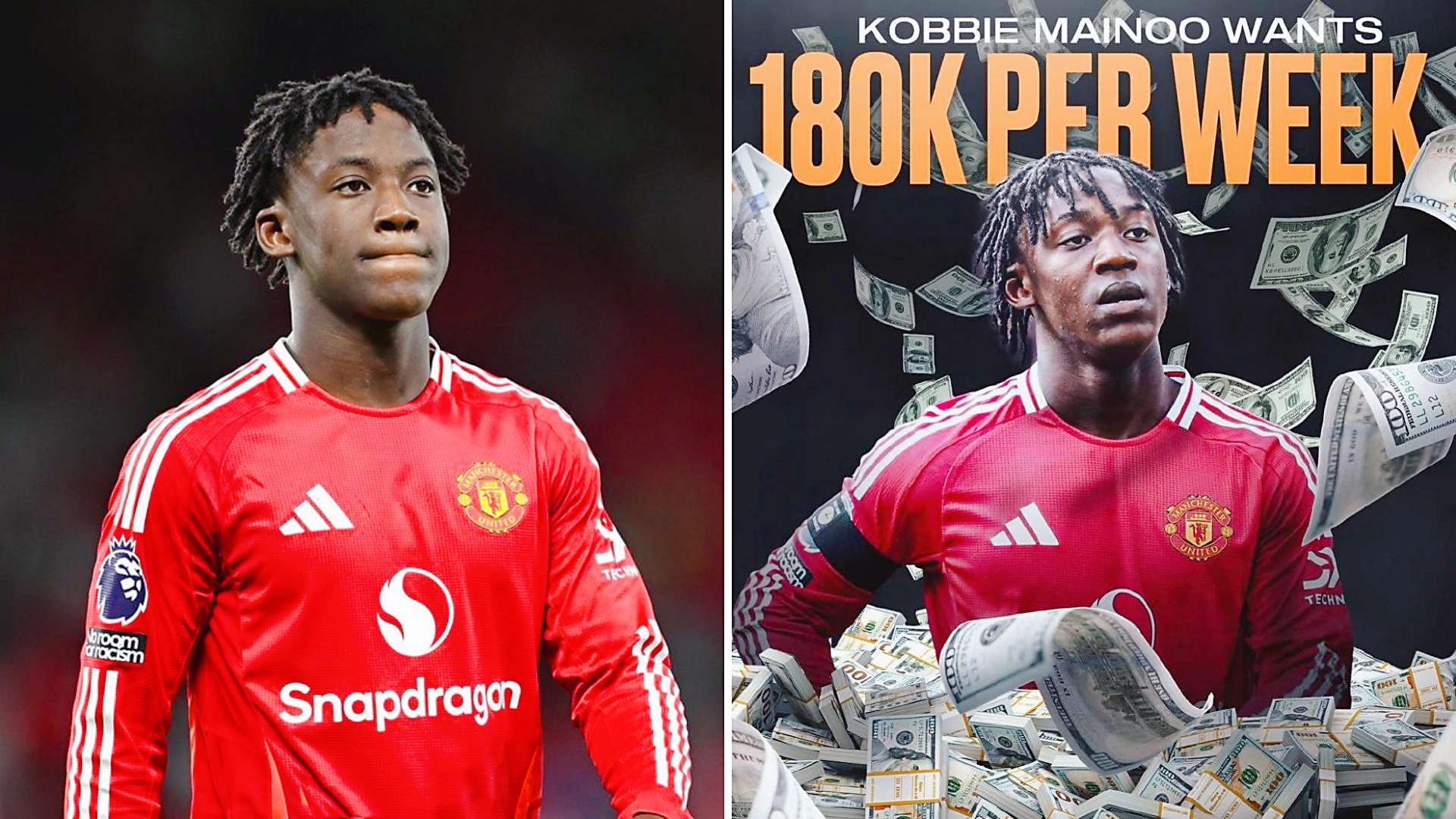 梅努在曼联的周薪仅2万镑，他的经纪人希望提升至18万镑以反映他在球队的地位。
曼