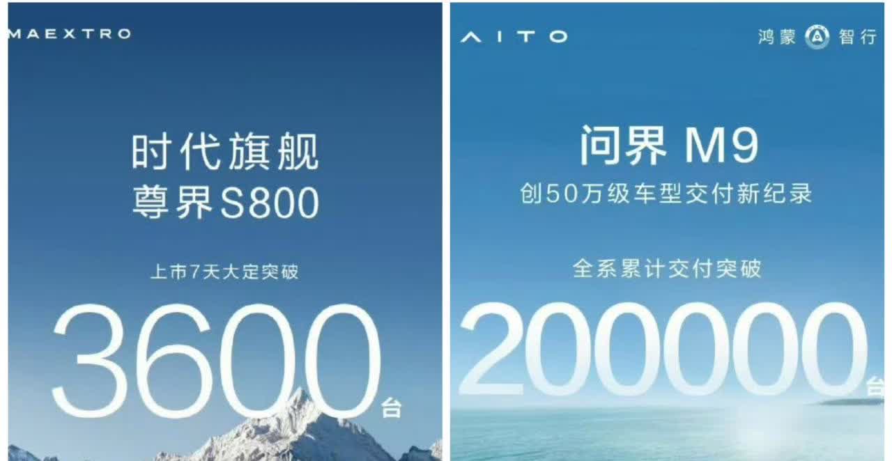 好家伙问界M9交付超过20万辆了！
国产新势力更不应该破防，华为针对的压根不是