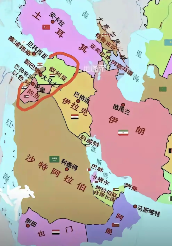 最近看到以色列和伊朗打的火热，我特意去看了下世界地图，没想到我却有了一个奇怪的发