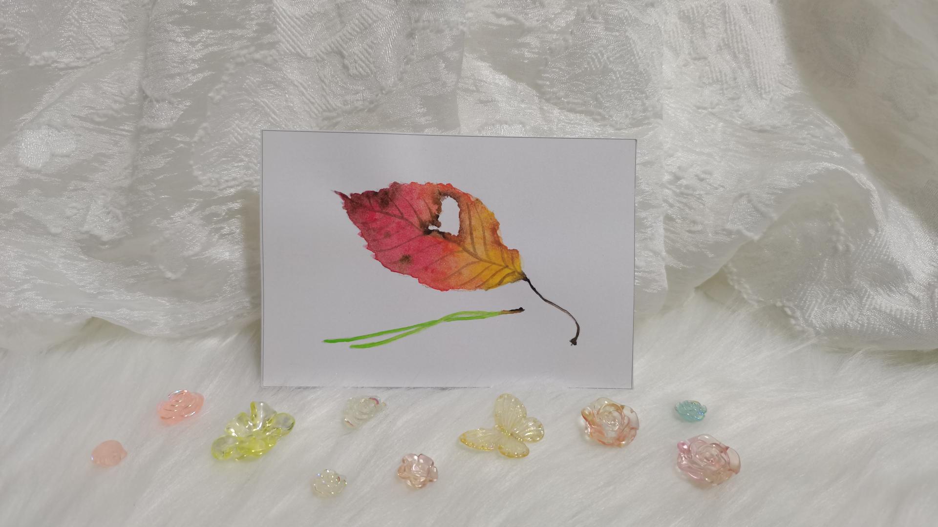 48 红叶（绘画 水彩 果花甘06）