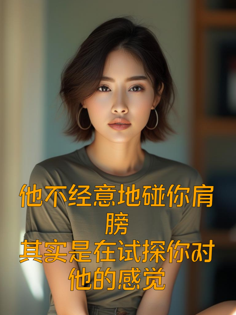 他不经意地碰你肩膀，其实是在试探你对他的感觉
