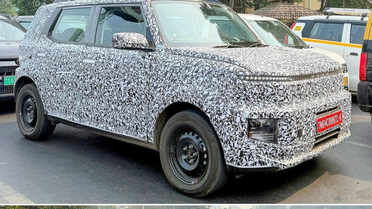 现代最小的纯电SUV谍照曝光，方方正正很有型