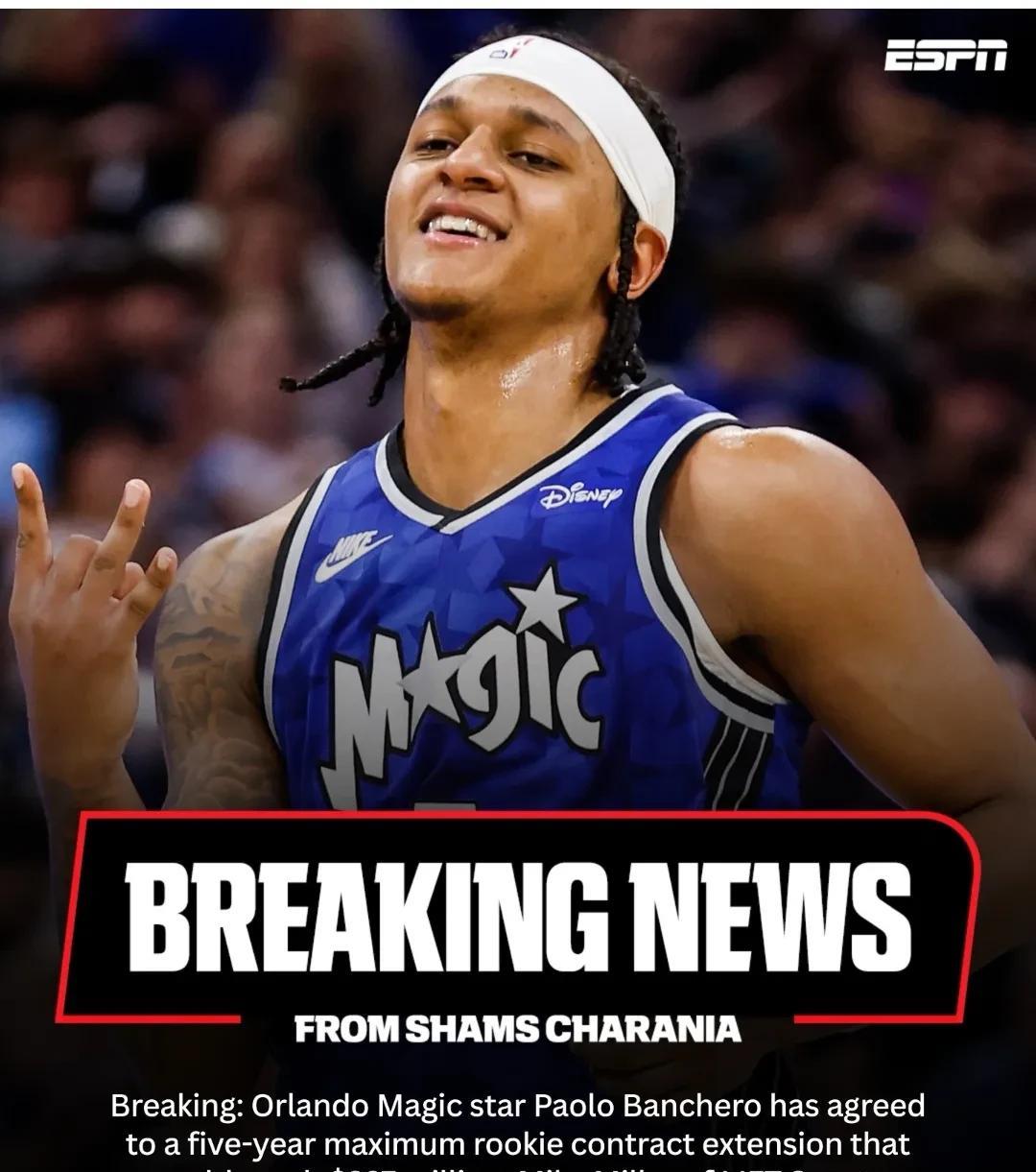NBA又一个2亿先生横空出世，班凯罗和魔术达成一份最高5年2.87亿美金的续约合