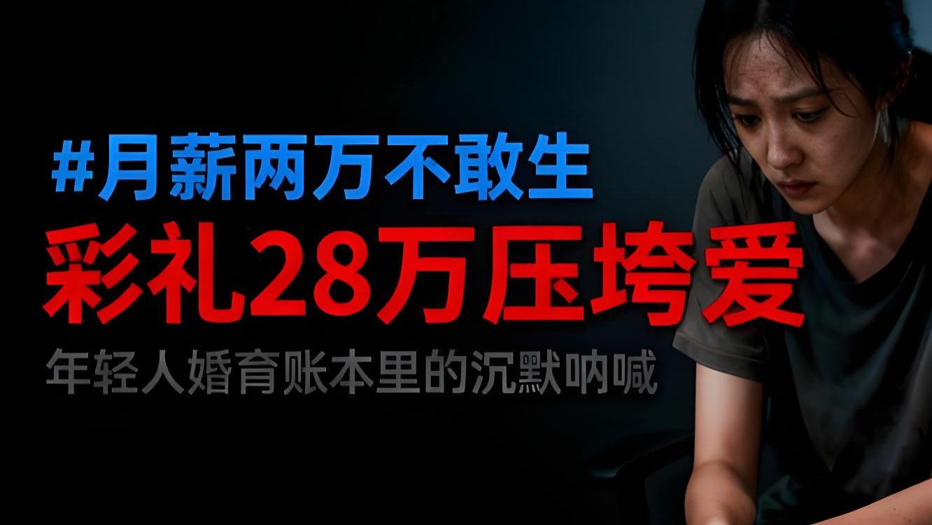 “月薪两万不敢生，彩礼28万压垮爱”：年轻人婚育账本里的沉默呐喊