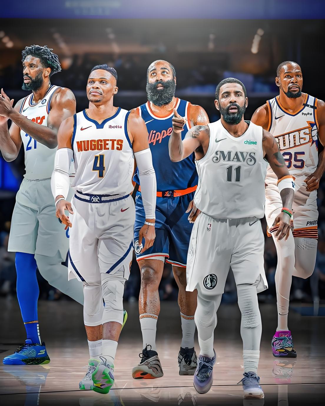 把哈登和他生涯合作过的最强四个队友组成一支首发，能否圆了哈登的冠军梦？