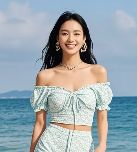 海风拂过，她的思绪飘远