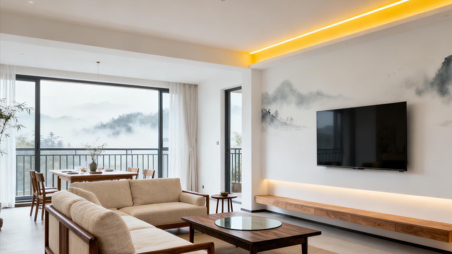 素简雅韵：130㎡白色 + 原木色宋氏美学设计，真的太美了