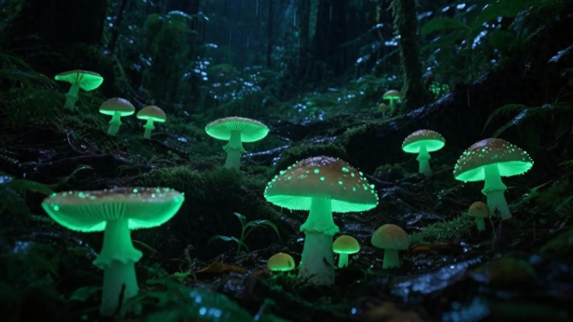 云南惊现“夜光森林”！村民目睹蘑菇发绿光，专家揭秘神奇现象