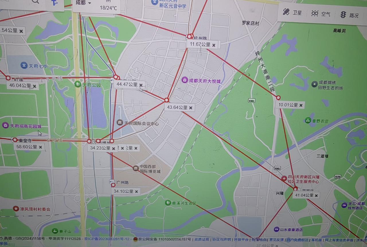 成都地铁19号线自制规划图
线路名称：成都地铁19号线
起止点：天府机场北-青城