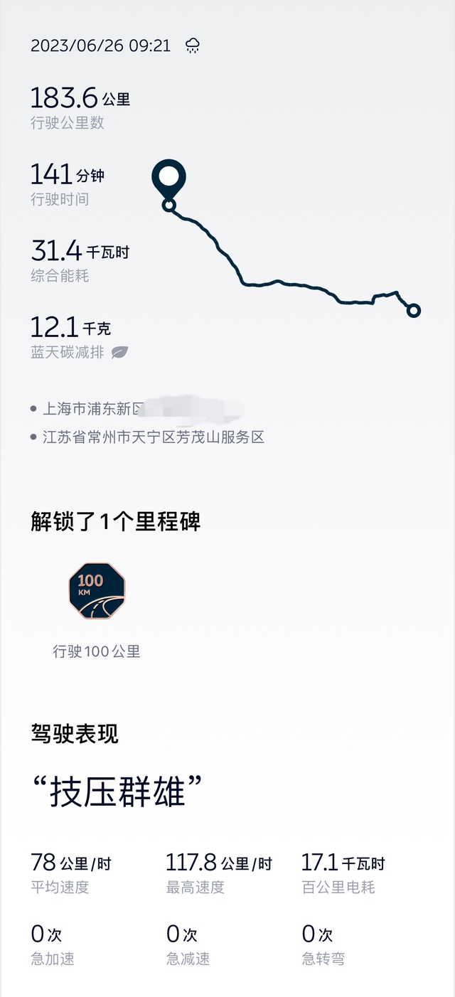 今天跑了趟沪宁这个能耗怎么样
第一段车有点多，速度上不去。第二段下高速前基本一直