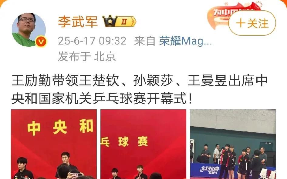 我觉得王励勤应该把樊振东带上去参加这种开幕式。因为樊振东只是退赛又没退役呀。是樊