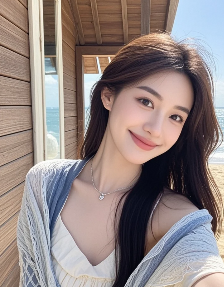 海风撩发，笑容满分~你觉得这角度好看吗？