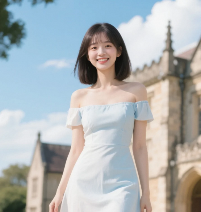 哇塞！阳光超棒，可爱女孩在自然里撒欢