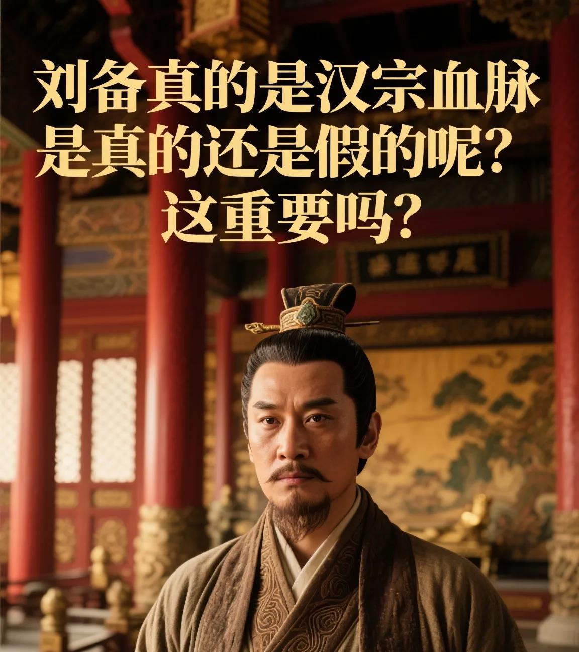 刘备真的是汉宗血脉是真的还是假的呢？这重要吗？
涿郡集市里，20岁的刘备正埋头编
