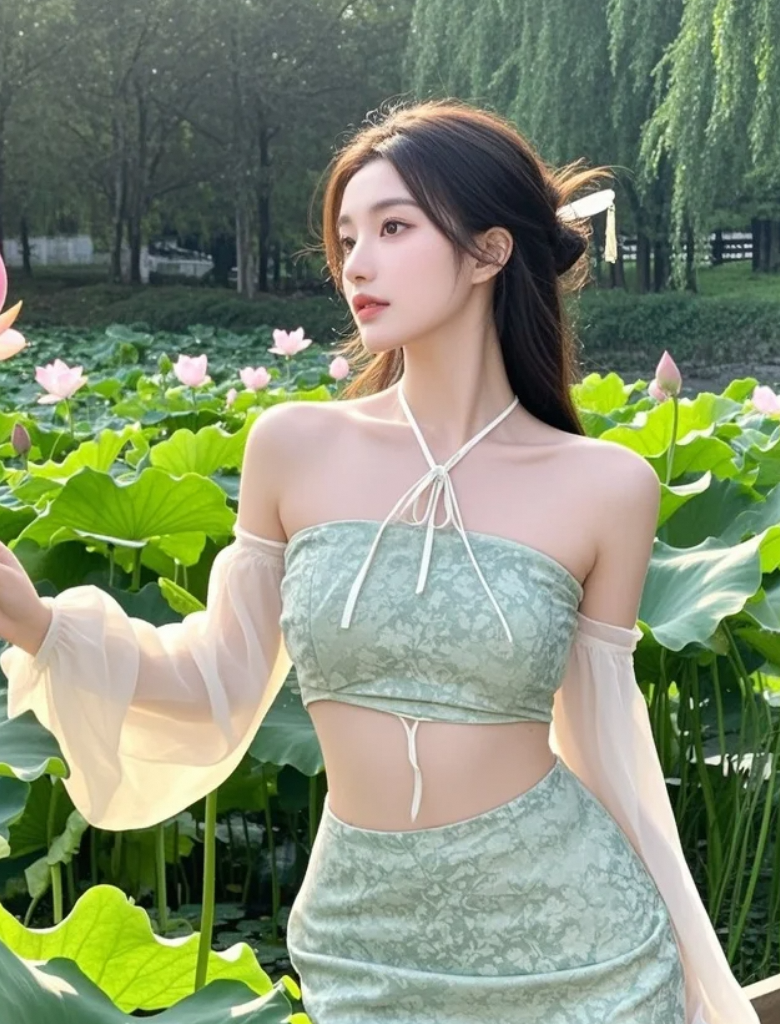 一池清荷，半生痴念，只为等你共赏这良辰美景