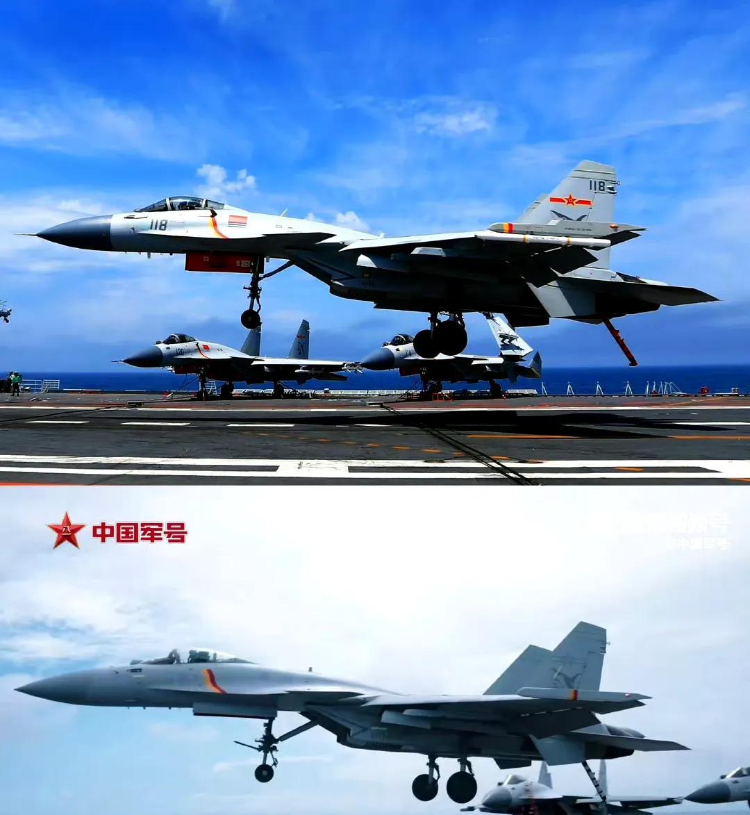 歼-15和歼-15T的区别，看完你就能一眼认出来：
1、歼-15采用脉冲多普勒雷